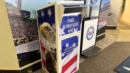 Featured image for “U.S. flag retirement box set up at Jacksonville City Hall”