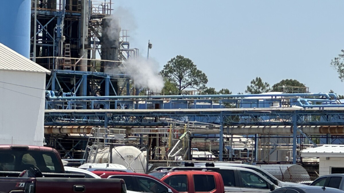 Smoke billowing from IFF plant