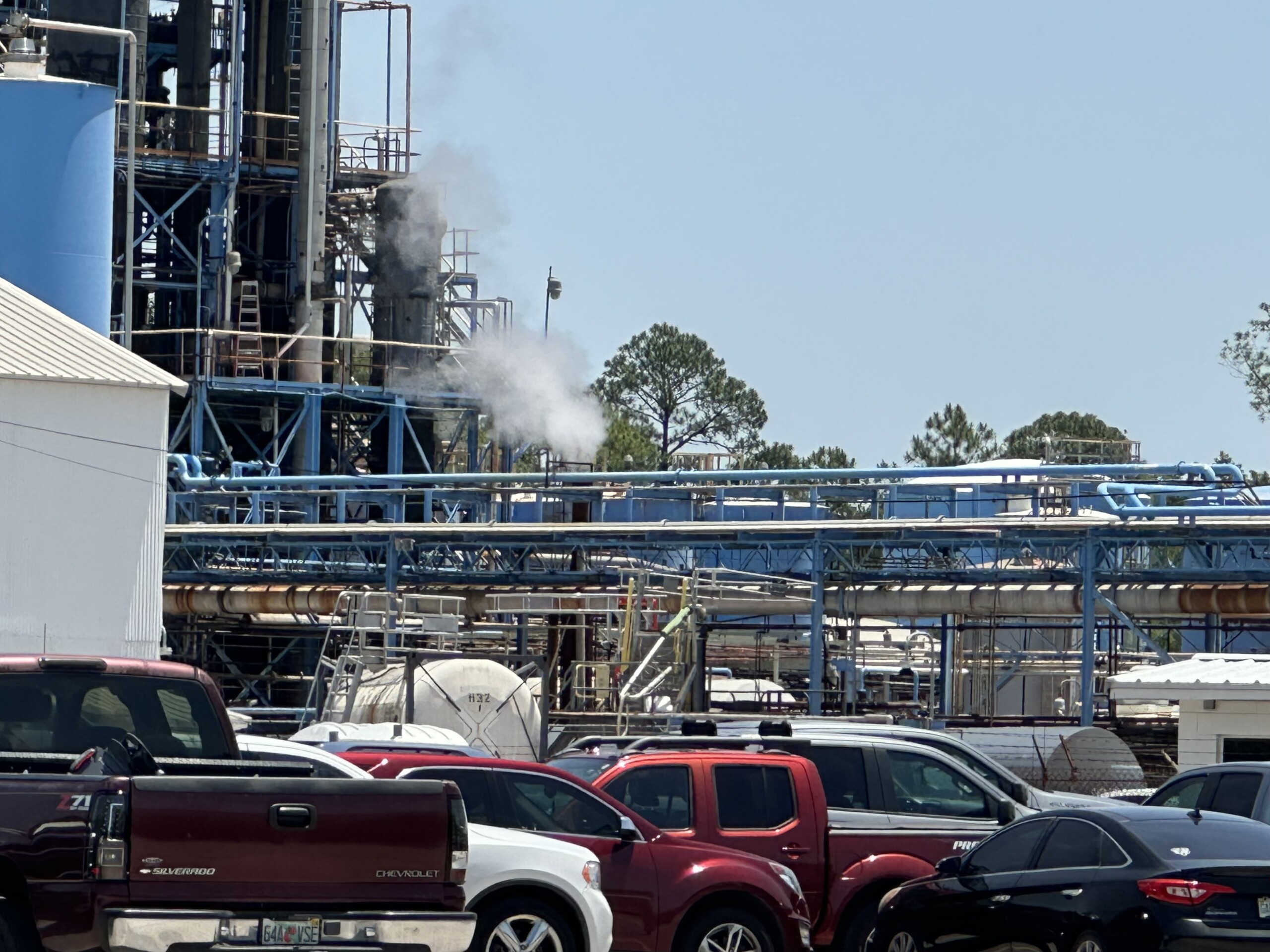 Smoke billowing from IFF plant