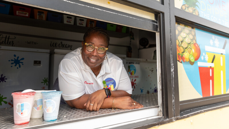 Featured image for “‘Honey Dripper Lady’ eager to bring smiles to VyStar Ballpark”