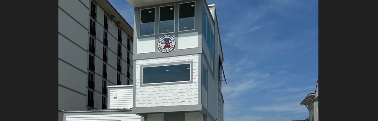 The redesigned lifeguard stations