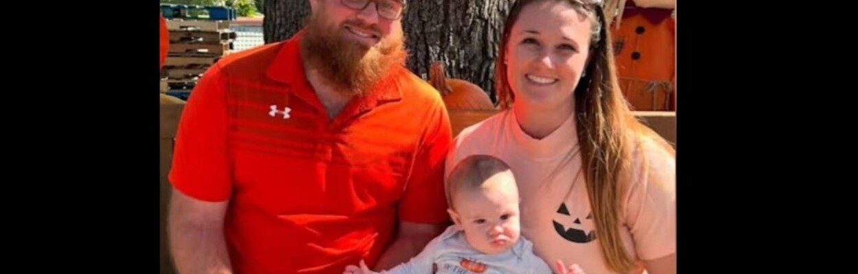 Mitchell Patch and his 1-year-old son Everett