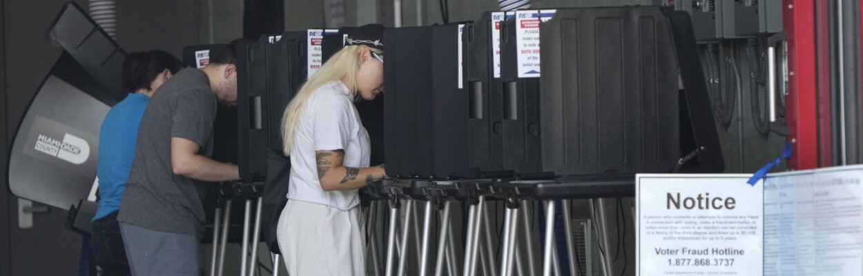 Voters casting ballots
