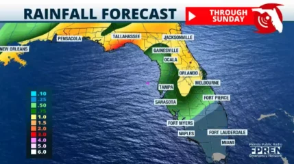 Featured image for “Channel of moisture streams over North Florida”