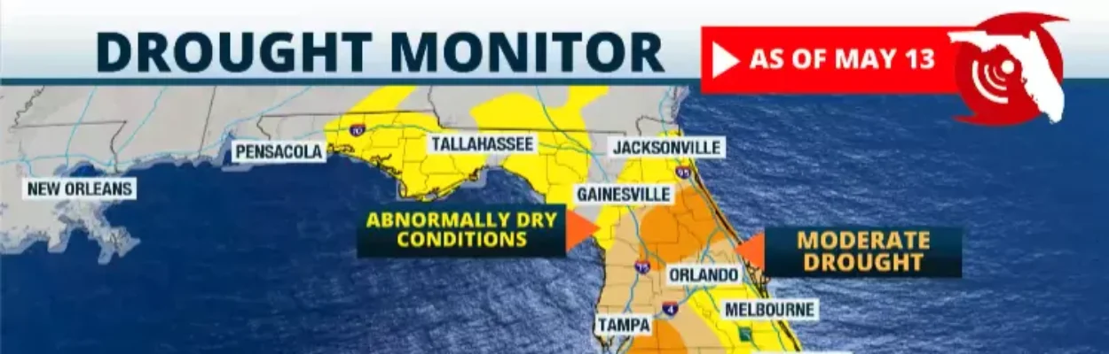 The drought monitor released on May 15,