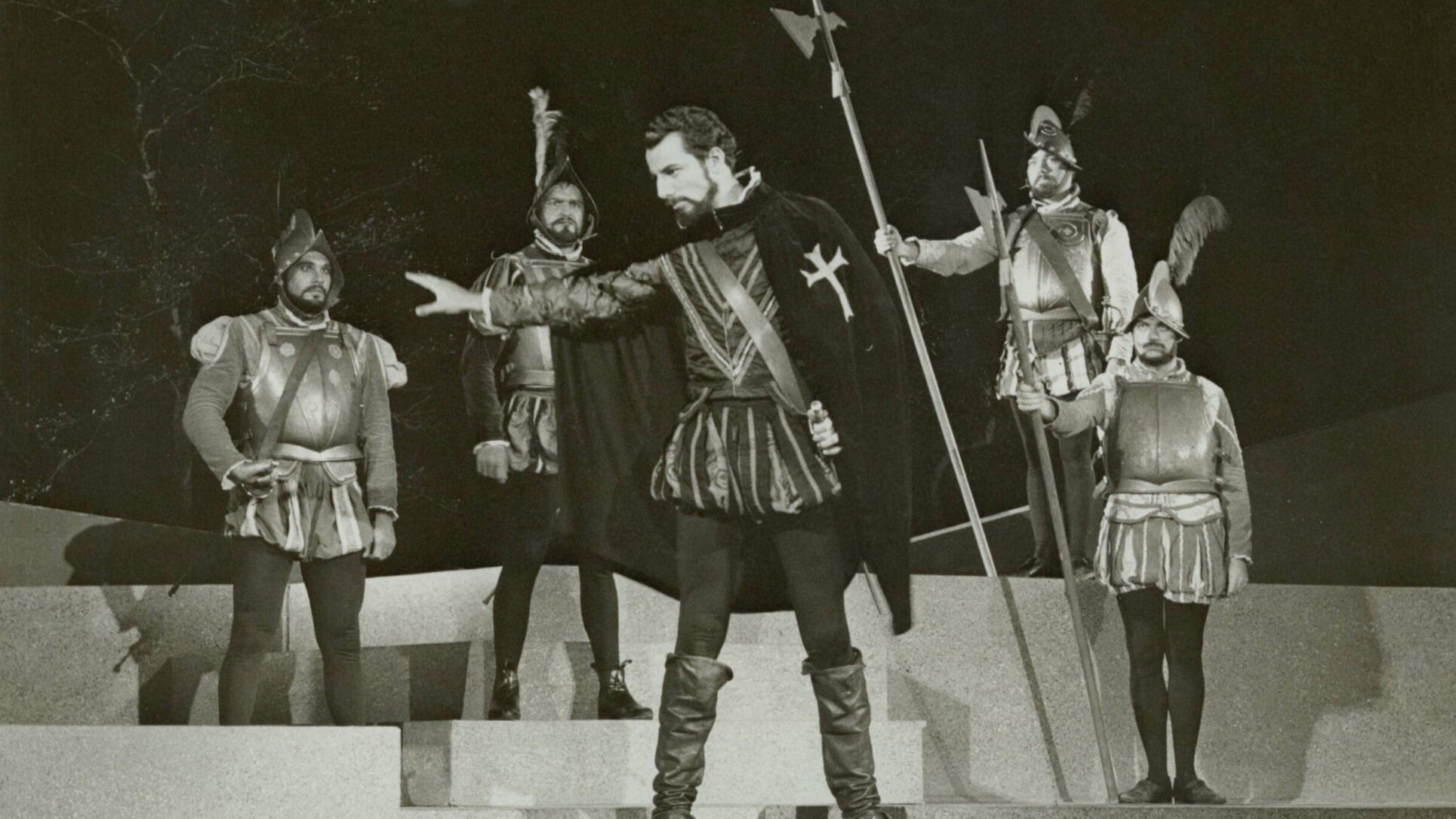 A scene from the play Cross and Swore on stage.