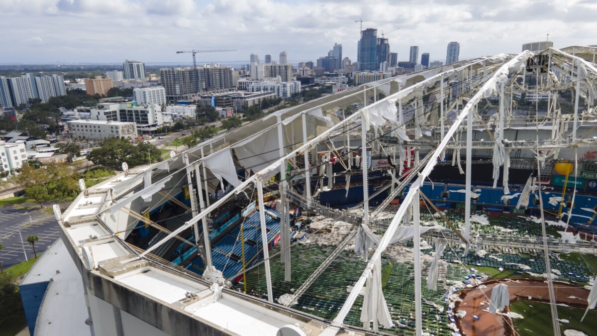 Damage at Tropicana Field