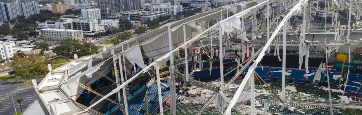 Damage at Tropicana Field