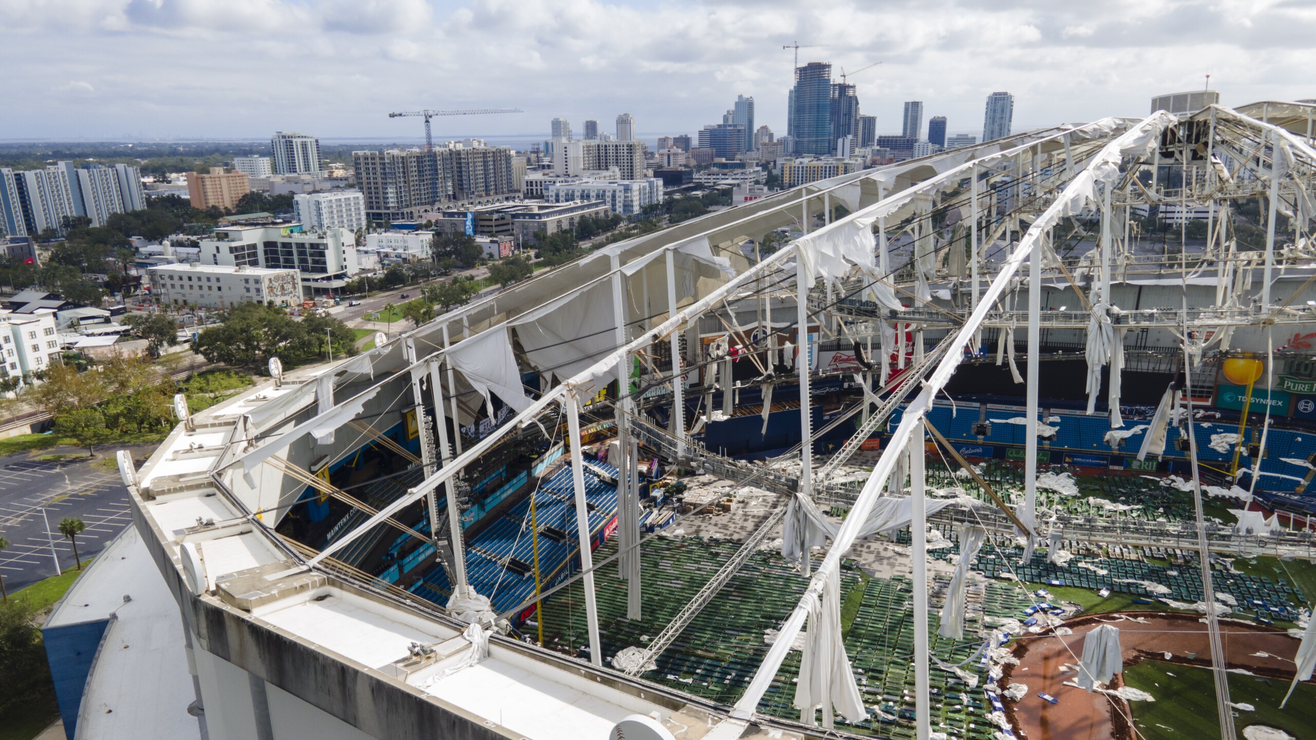 Damage at Tropicana Field