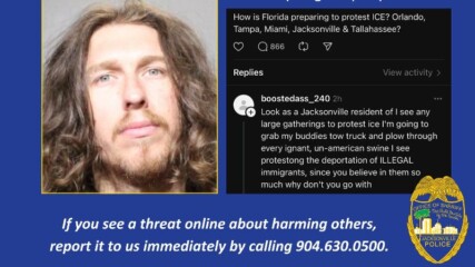 Featured image for “Jacksonville man accused of threatening Trump protesters”
