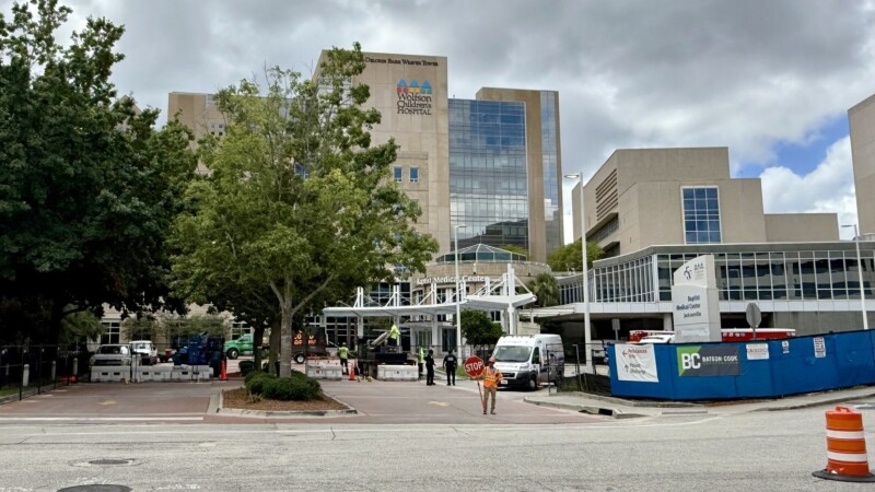 Featured image for “Baptist Health entrance shifts as tower construction begins”