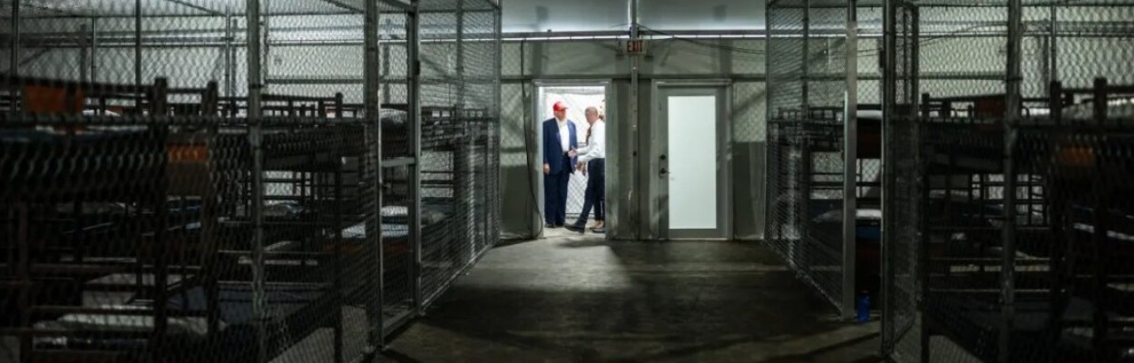 President Donald Trump tours "Alligator Alcatraz."