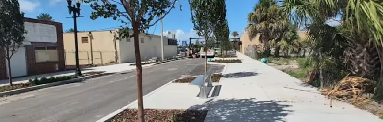 Park Street as it looks after road diet.