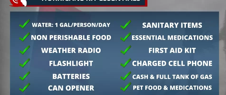 Hurricane kit supply list