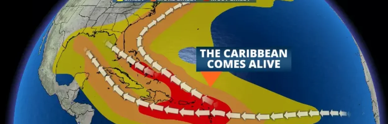 August areas for tropical storm formation.