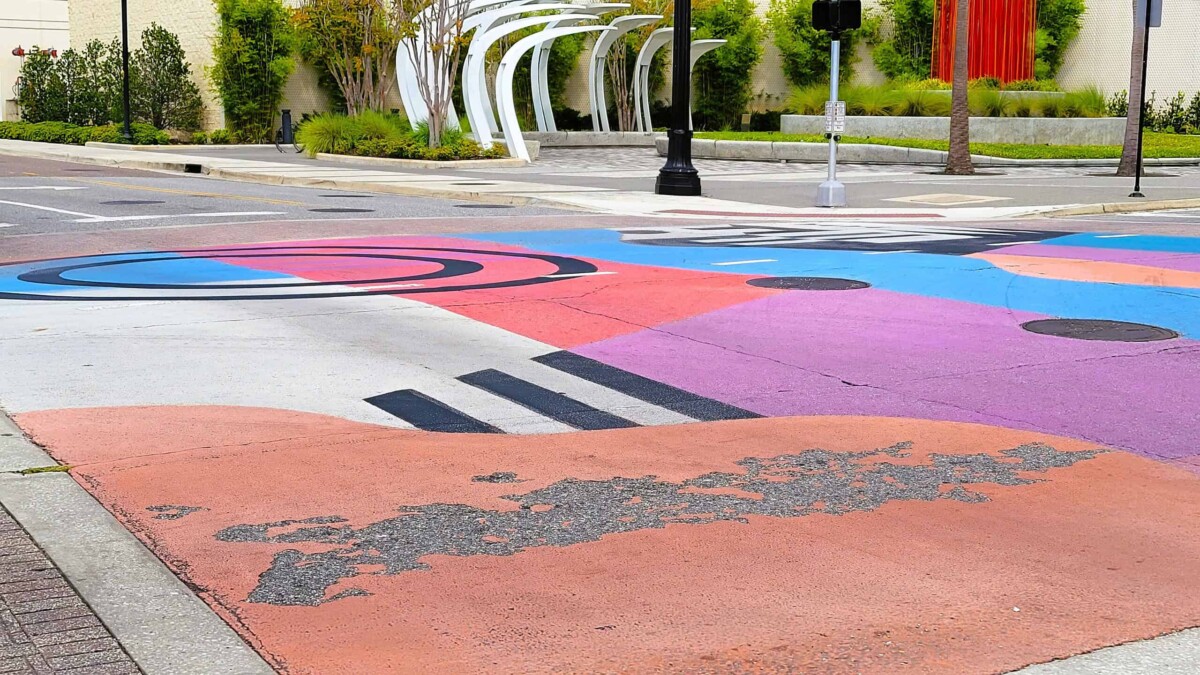 Artist Ansley Randall’s mural on San Marco Boulevard