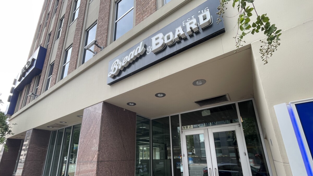 The former Bread & Board restaurant at 100 W. Bay St. in Downtown Jacksonville.