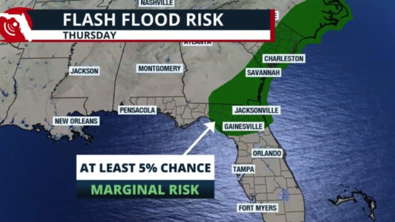 Featured image for “Flash flood risk continues for North Florida”