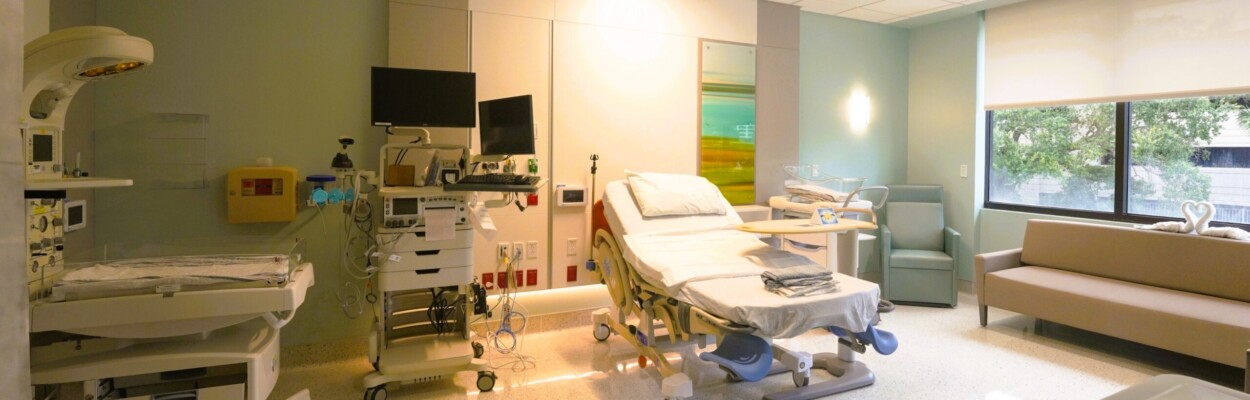 One of the new labor and delivery rooms at Baptist Medical Center Jacksonville.