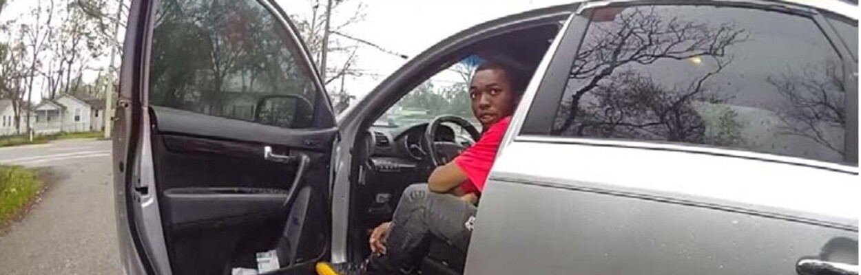 Will McNeil Jr. shown in his car