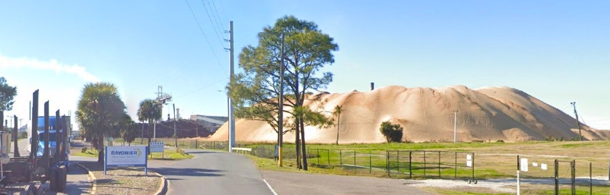 The Rayonier Advanced Materials plant on Gum Street near downtown Fernandina Beach.