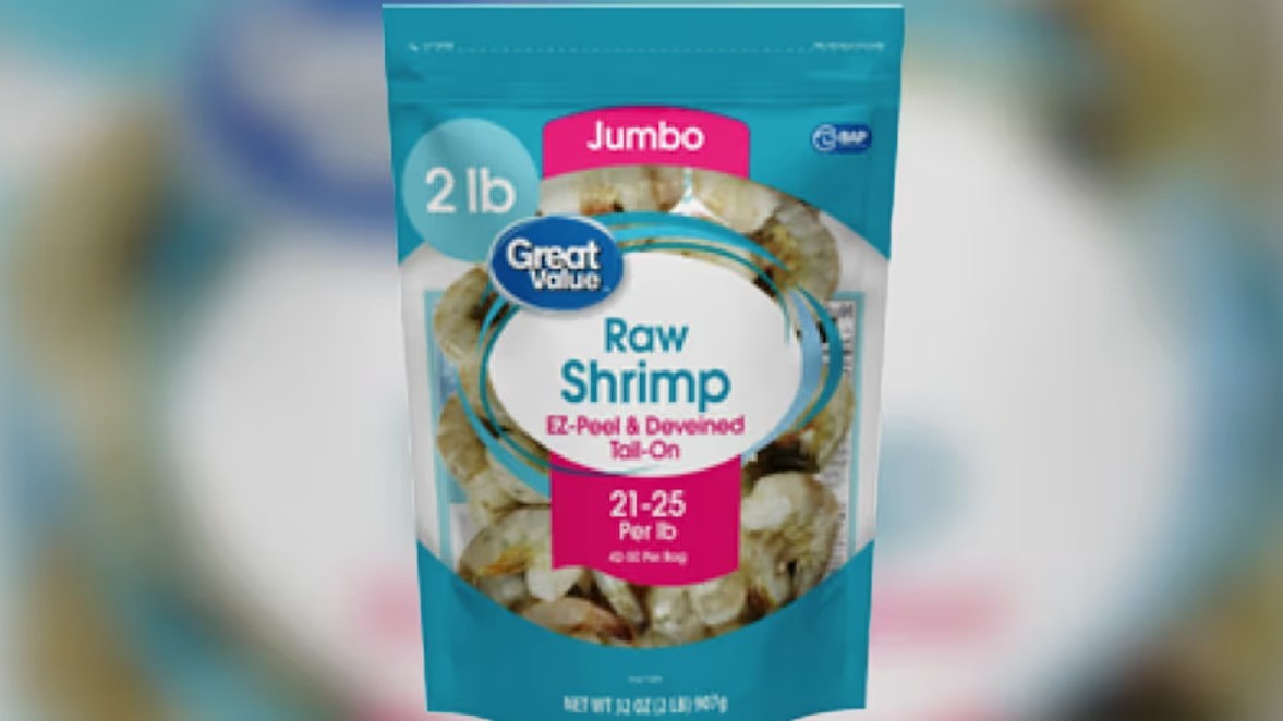 The frozen shrimp being voluntarily recalled by Beaver Street Fisheries, sold at Walmarts.