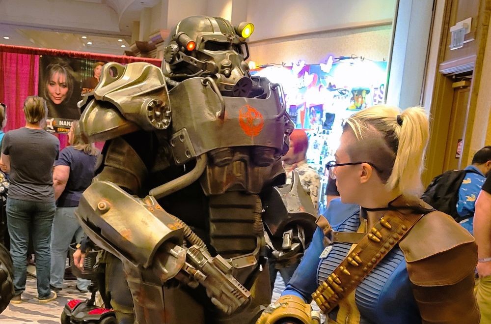 Cosplayers in costumes at Ancient City Con.