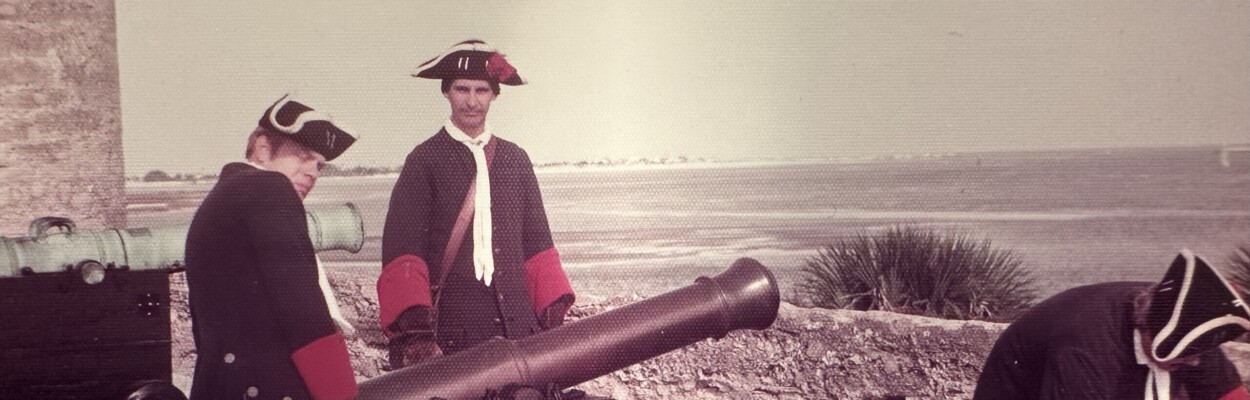 Retiring Superintendent Gordon Wilson shown working in St. Augustine in the late 1970s.