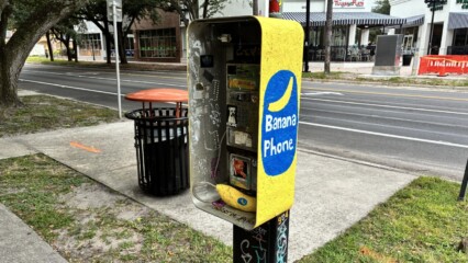 Featured image for “BIT OF JOY | Riverside payphone art”