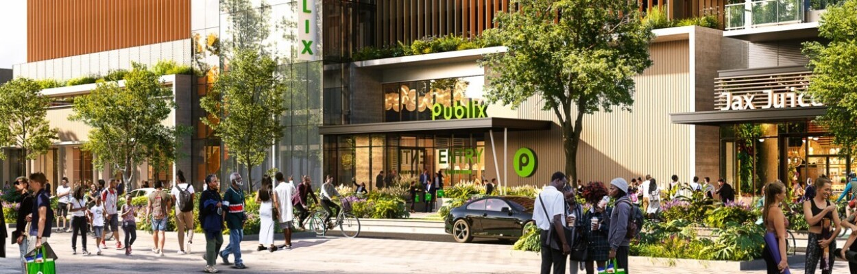An illustration of the Publix planned in Downtown Jacksonville