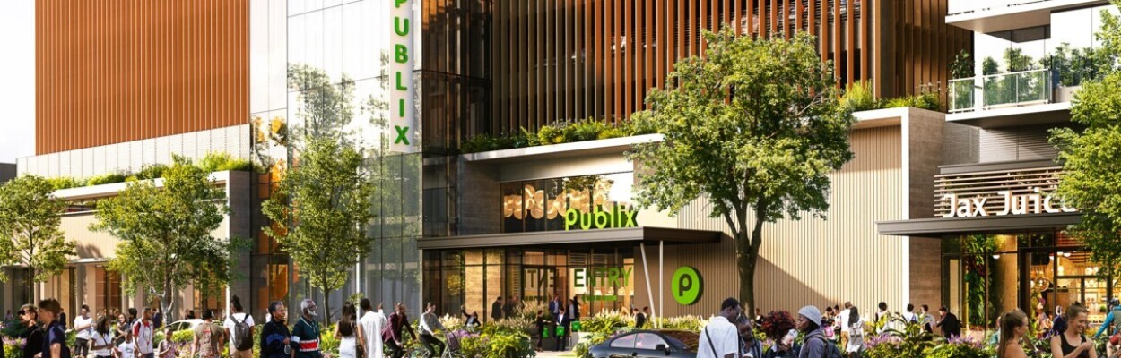 A rendering of the Publix store planned in Downtown Jacksonville.