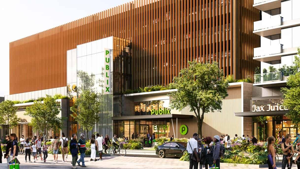 A rendering of the Publix store planned in Downtown Jacksonville.