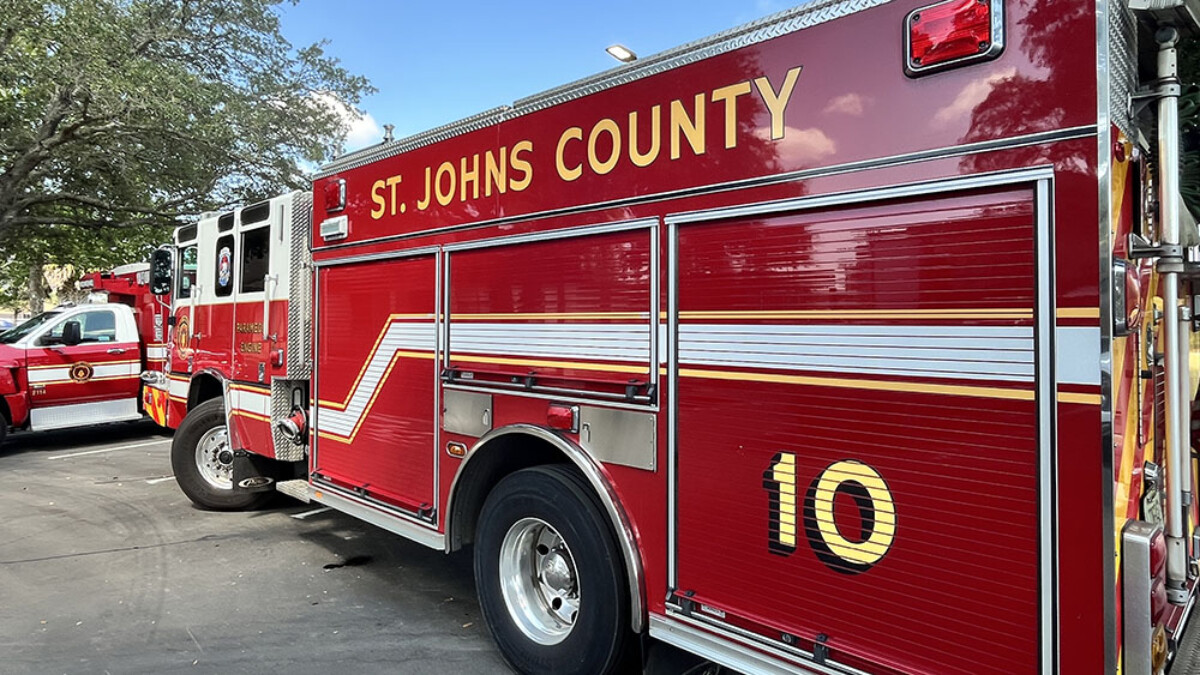A St. Johns County fire truck, part of the general fund budget.