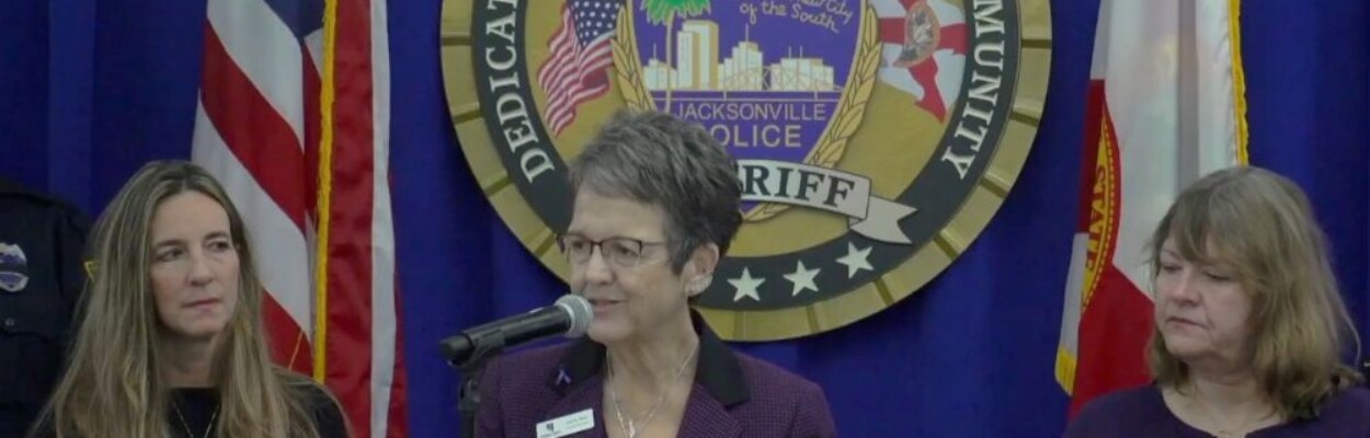 Hubbard House CEO Gail Patin speaking about domestic violence and homicides.