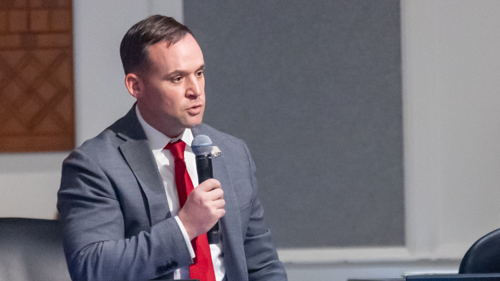 Jacksonville City Council member Rory Diamond speaks during a budget debate.