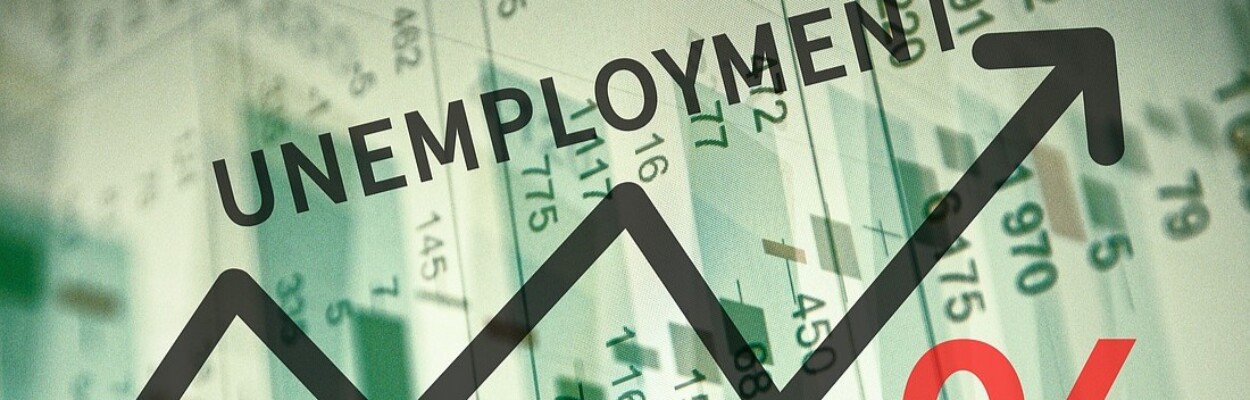 Chart showing the rising unemployment rate