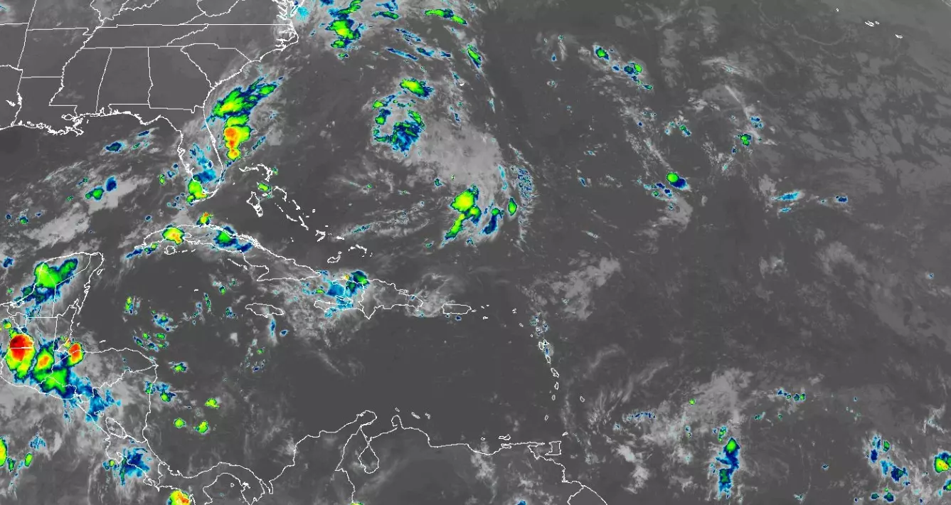 A satellite image of the Atlantic Basin on Sept. 10, the peak of hurricane season.