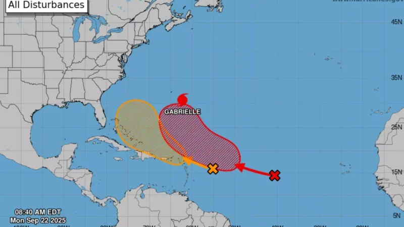Featured image for “Two storm systems brewing behind Hurricane Gabrielle”