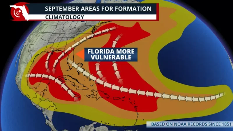 Featured image for “Areas where hurricanes tend to develop in September”