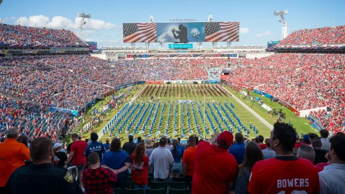 The crowd at EverBank Stadium during the Florida-Georgia game.