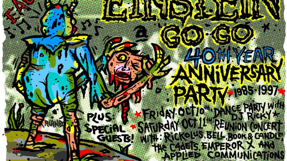 Einstein A Go Go party poster