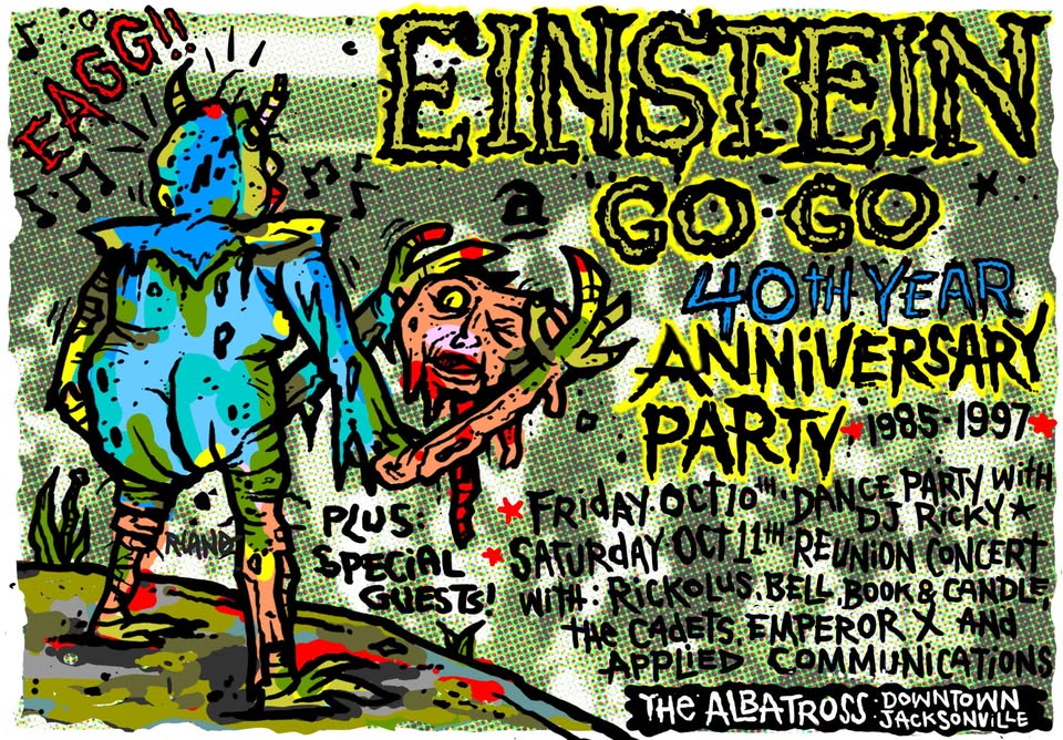 Einstein A Go Go party poster