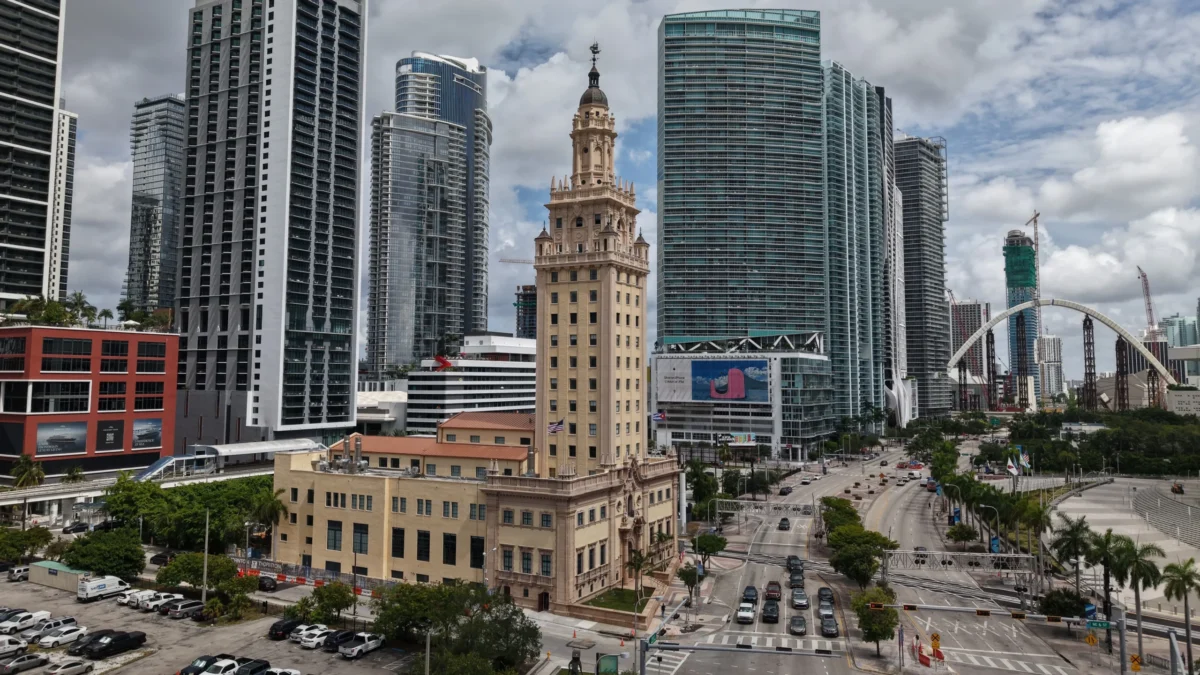 Freedom Tower in downtown Miami, where land donated for the Trump presidential llibary.