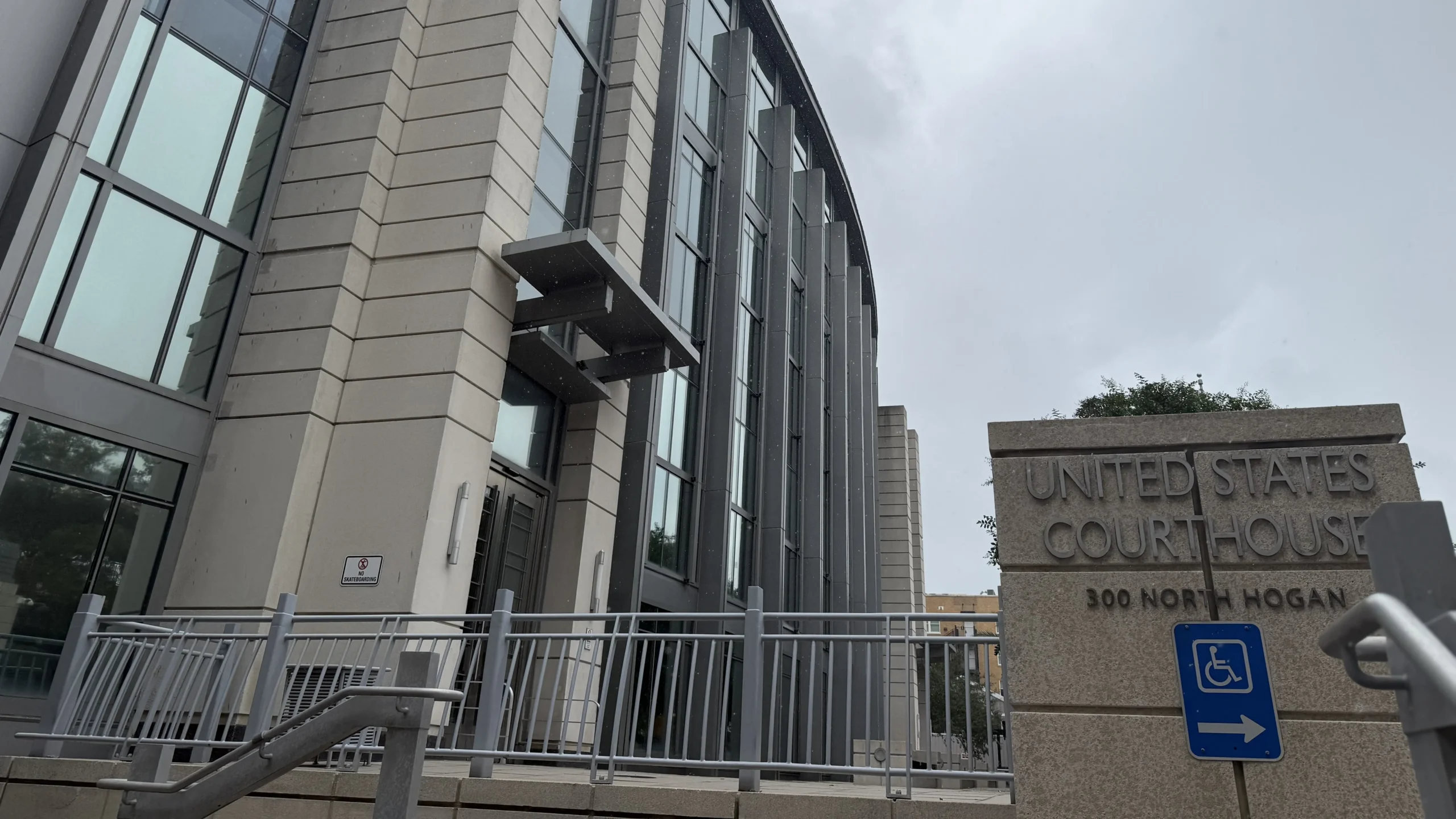Exterior of the federal courthouse, where former teachers union president Teresa Brady pleaded guilty