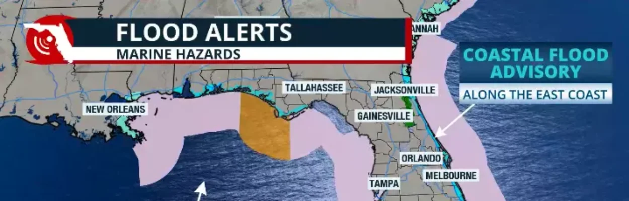 Flood alert map during king tides