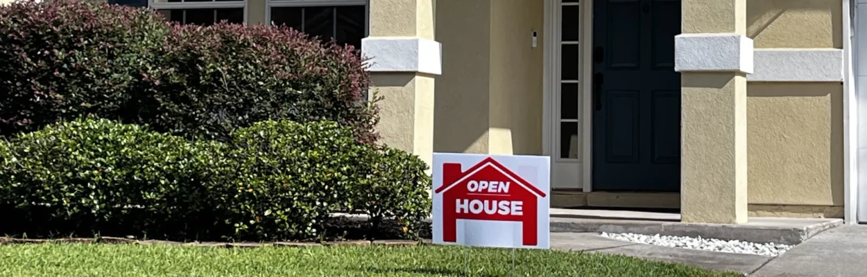 A home for sale during property tax debate