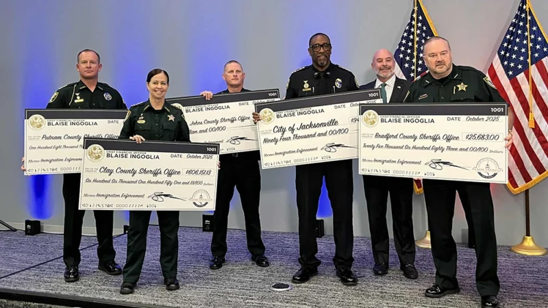 Featured image for “State CFO visits First Coast to reimburse police for ICE costs”