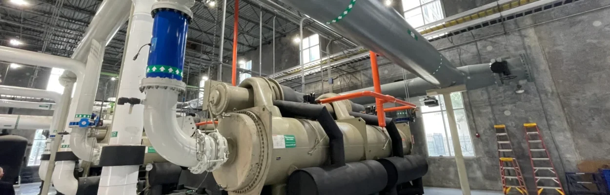 A JEA commercial chilled water compressor.