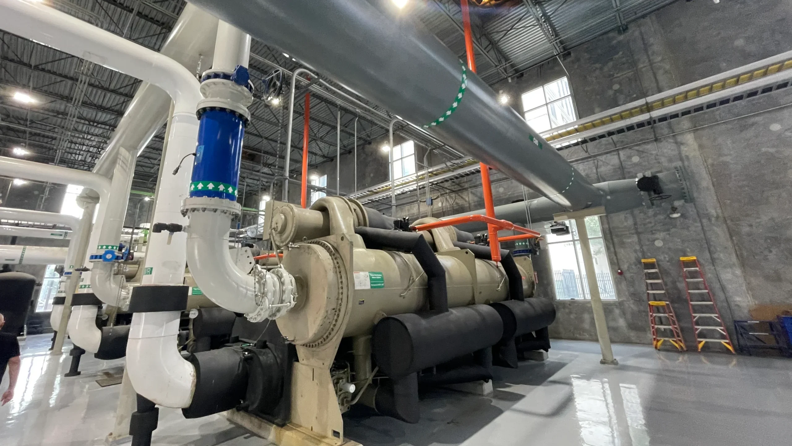 A JEA commercial chilled water compressor.