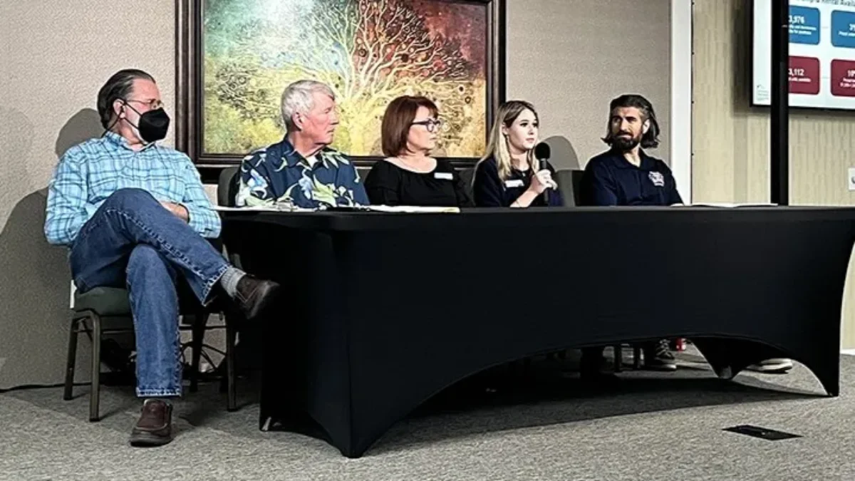 A panel discusses affordable housing in St. Johns County.